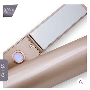 Tyme Iron Pro 2 in 1 Curling and Straightening Iron in Rose Gold.